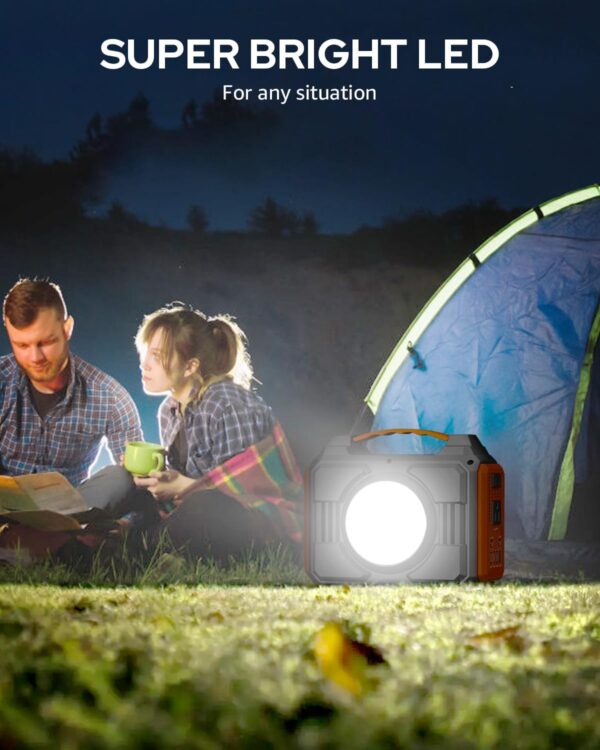 Portable Power Station Bank 300W Rated(600W Peak),220Wh Solar Powered Power Bank with 2 AC Outlet 110V Pure Sine Wave, 60000mAh Power Bank Lithium Battery Pack for Home Outdoor Camping Emergency - For Sale - Price - Image 5