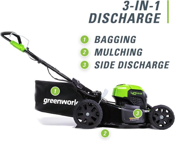 Greenworks 40V 21" Cordless Brushless Push Mower, Tool Only - For Sale - Price - Image 3