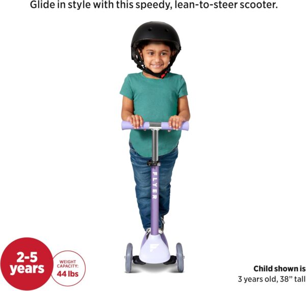 Flyer Glider Jr., Radio Flyer Lean to Steer Toddler Scooter, Purple, for Kids Ages 2-5 Years - For Sale - Price - Image 4