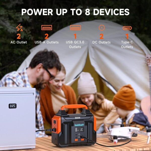 Portable Power Station 300W 257wh Lithium Battery Bailibatt Small Portable Generator for Home Use Camping Travel Emergency Hunting Outdoor, Large Power Bank with AC Outlet for Laptop - For Sale - Price - Image 2