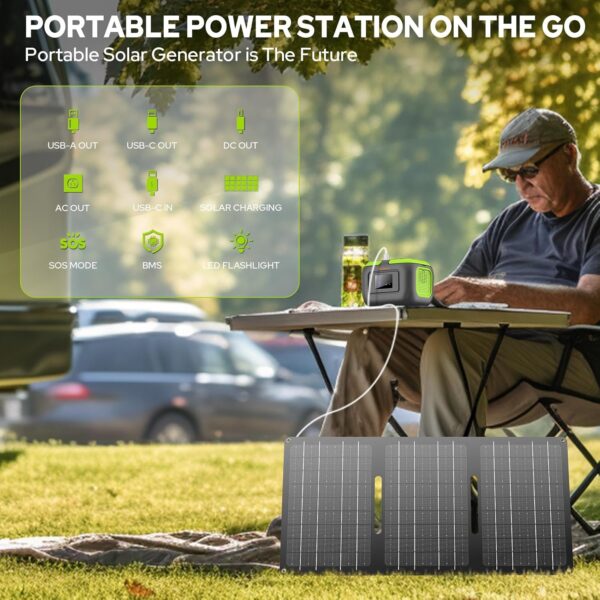 Portable Power Station 120W Portable Generator 97.6Wh, 110V Portable Power Pack with AC Outlet External Lithium Battery Pack with USB C Input for Camping Home Use VanLife Adventures - For Sale - Price - Image 2