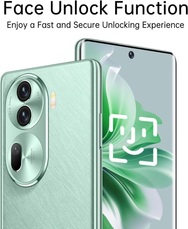 Reno 11 Pro Unlocked Android Phone 6.7-inch HD LCD Unlocked Cell Phone 8GB+256GB Android 13 Smartphone 6000 mAh Large Battery Unlocked Phone 50MP+13MP Camera 5G Dual SIM (5G, Jade Green) - For Sale - Price - Image 6