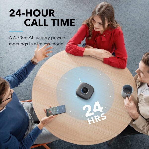 Anker PowerConf Speakerphone, Zoom Certified Conference Speaker with 6 Mics, 360° Enhanced Voice Pickup, 24H Call Time, Bluetooth 5.3, USB C, Compatible with Leading Platforms for Personal Workspaces - For Sale - Price - Image 5