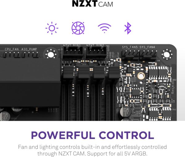 NZXT N7 Z790 ATX Motherboard - Intel Z790, WiFi 6E, Bluetooth, Integrated I/O Shield - Supports 12th/13th/14th Gen Intel CPUs, Black - For Sale - Price - Image 5