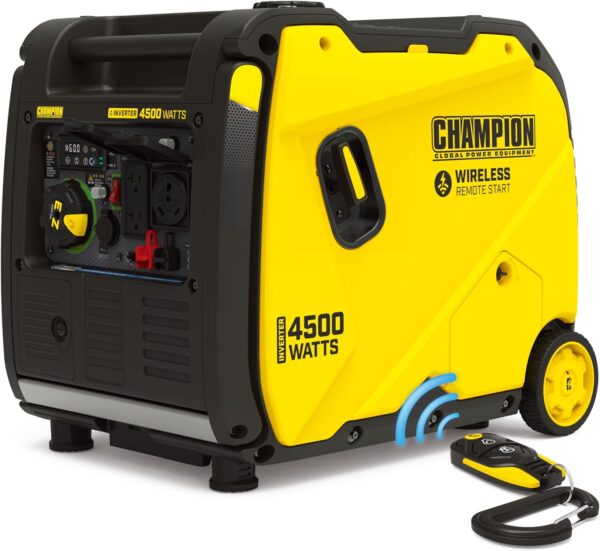 Champion Power Equipment 4500-Watt Wireless Remote Start Inverter Generator with Quiet Technology and CO Shield For Sale - Price