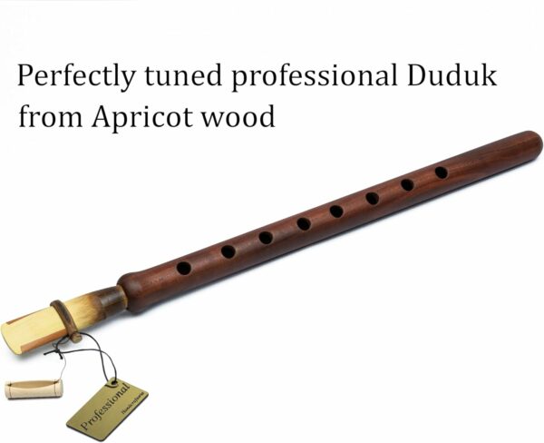 Professional Armenian DUDUK instrument from apricot wood, 2 reeds (1 prof and 1 standard), Eco-Leather case, Flute Oboe Balaban Woodwind - For Sale - Price - Image 2