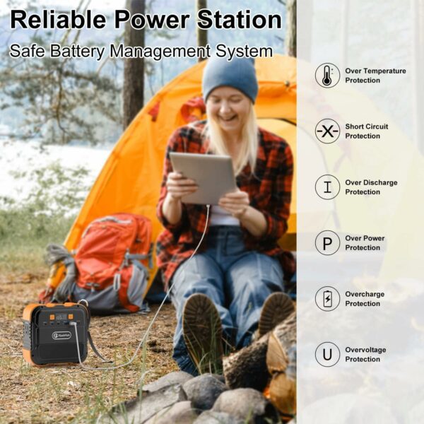 Portable Power Station 98Wh, FF Flashfish Solar Generator 120W Backup Power Battery Pack With AC/DC/Type-c/USB/Flashlight, 110V Power Bank For Charging Laptop Phone Tablet In Camping Home Blackout - For Sale - Price - Image 6