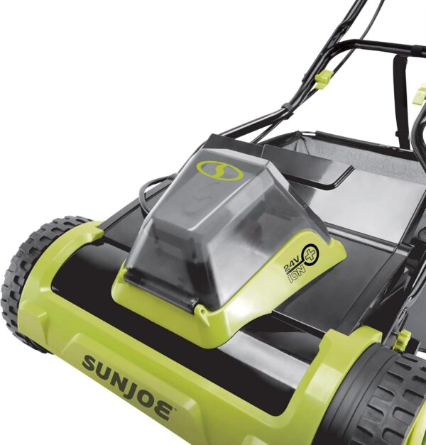 Sun Joe 24V-CRLM15 15-Inch 24-Volt iON+ Cordless Push Reel Mower w/11.9-Gallon Collection Bag, Kit (w/ 4.0-Ah Battery + Charger) - For Sale - Price - Image 8