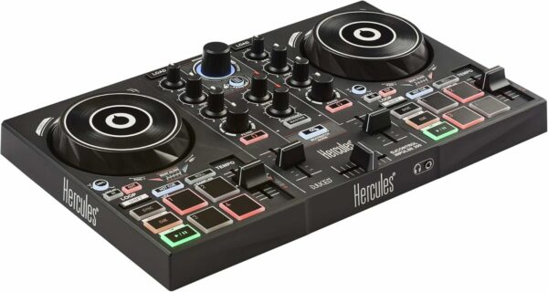 Hercules DJControl Inpulse 200 – DJ controller with USB, ideal for beginners learning to mix - 2 tracks with 8 pads and sound card - Software and tutorials included - For Sale - Price