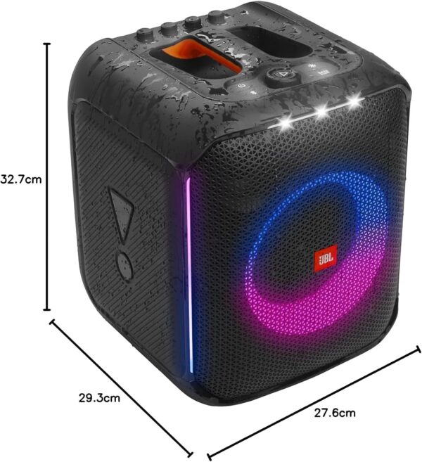 JBL Partybox Encore Essential: 100W Sound, Built-in Dynamic Light Show, and Splash Proof Design, Black - For Sale - Price - Image 3