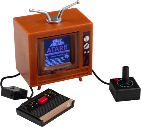 Tiny Arcade Atari 2600 3.5" Mini Retro Game - Playable Console & TV w/ Real Gameplay & Sound-10 Classic Video Games: Pac-Man, Breakout, &More(Ages 8+) - For Sale - Price