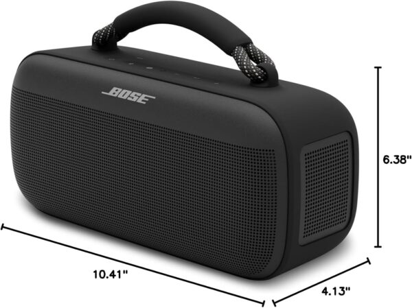 Bose SoundLink Max Portable Speaker, Large IP67 Waterproof Bluetooth Speaker, Up to 20 Hours of Playtime, USB-C, Built-in 3.5mm AUX Input, Black - For Sale - Price - Image 8