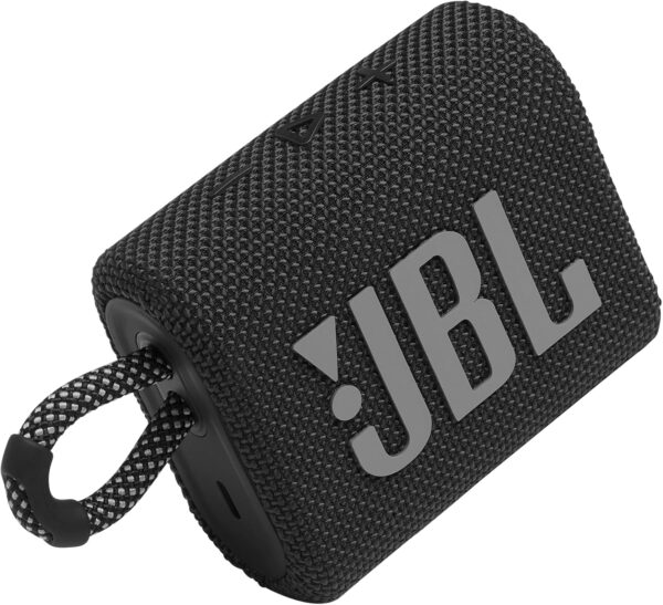 JBL Go 3 - Portable Mini Bluetooth Speaker, big audio and punchy bass, IP67 waterproof and dustproof, 5 hours of playtime, speaker for home, outdoor and travel (Black) - For Sale - Price - Image 5