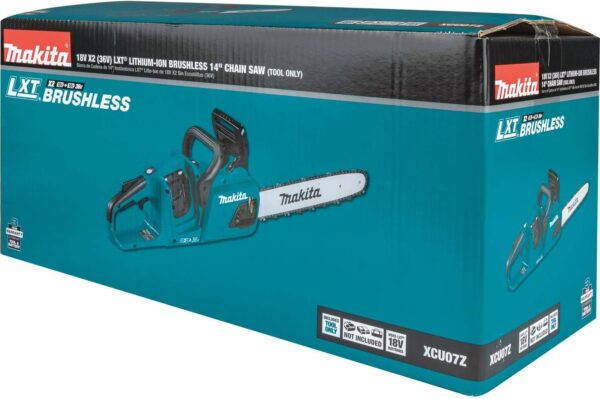 Makita XCU07Z 18V X2 (36V) LXT Lithium-Ion Brushless Cordless 14" Chain Saw, Tool Only, Teal - For Sale - Price - Image 15