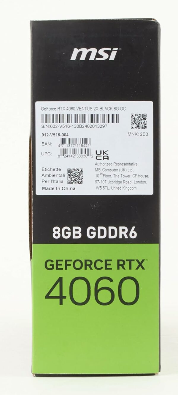 MSI GeForce RTX 4060 Ventus 2X Black 8G OC Gaming Graphics Card - 8GB GDDR6X, PCI Express Gen 4, 128-bit, 3X DP v 1.4a, HDMI 2.1a (Supports 4K & 8K HDR) - For Sale - Price - Image 11