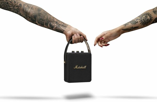 Marshall Stockwell II Portable Bluetooth Speaker, Black and Brass - For Sale - Price - Image 10