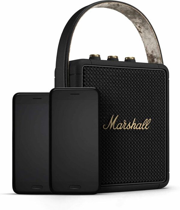 Marshall Stockwell II Portable Bluetooth Speaker, Black and Brass - For Sale - Price - Image 9