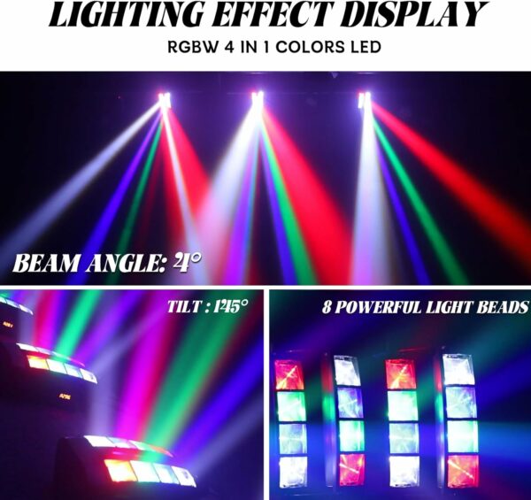 LED Mini Spider Moving Head Light 8x5W RGBW Sound Activated DMX-512 Control Stage Light - For Sale - Price - Image 2