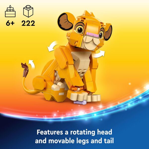 LEGO Disney Simba The Lion King Cub Buildable Disney Toy for Kids, Disney Collection, Lion King Movie Toy, Simba Toy Construction Playset Figure, Fun Gift for Girls and Boys Ages 6 and Up, 43243 - For Sale - Price - Image 3