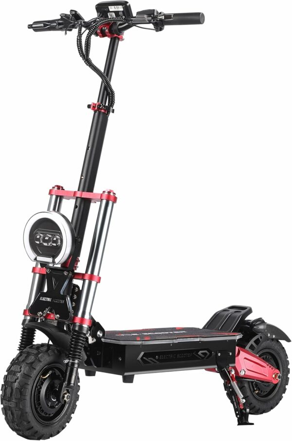 Adults Electric Scooter 6000W Dual Motor Up to 55 mph, 80 Miles Range，Fast Sport Electric Scooter 11" All Terrain Tires 800lbs Max Load with Detachable Seat，Folding - For Sale - Price - Image 2