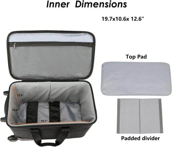 Portable Power Station Hard Rolling Case Bag with Telescopic Handle,Compatible with Jackery, Anker,ECOFLOW,BLUETTI and other brands Power Station with Dimensions within 19.7"x10.6"x12.6" - For Sale - Price - Image 4