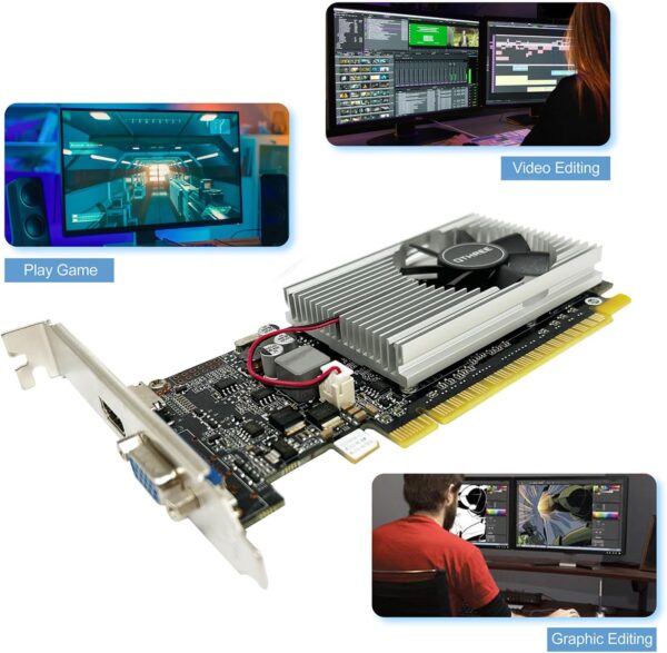 QTHREE GT 210 1024 MB DDR3 Graphics Card,64 Bit,VGA,HDMI,Low Profile Computer GPU,PC Video Card,PCI Express 2.0x16,Low Power,Plug and Play - For Sale - Price - Image 6