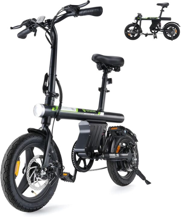 isinwheel U1 Electric Bike for Adults 500W Motor, 20 mph Folding Ebike, 14"/16"/20" Adults Electric Bicycles with Smart Uphill, 280.8Wh Battery, 25 Miles PAS Range, Mini E Bikes for Adults and Teens - For Sale - Price