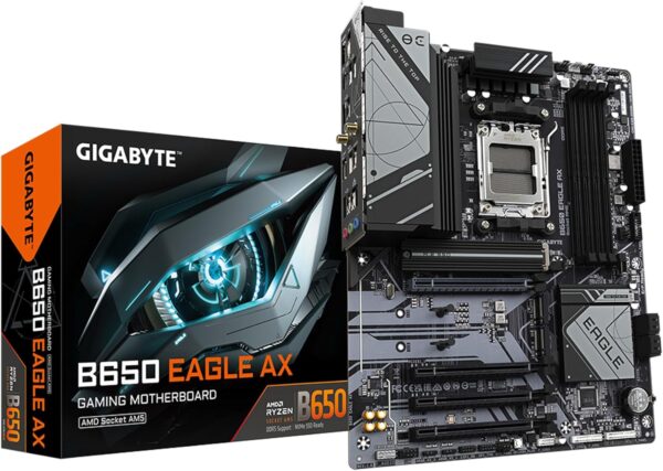 GIGABYTE B650 Eagle AX AM5 LGA 1718 AMD B650 ATX, DDR5 Triple M.2, PCIe 5.0, USB 3.2 Gen2x2 Type-C, AMD Wi-Fi 6E, Realtek GbE LAN - For Sale - Price