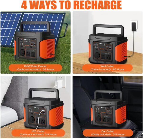 400W Portable Power Station, 296Wh Outdoor Solar Generator Backup Ternary Battery Pure Sine Wave Power Pack with AC/DC Outlet, PD 65W USB-C Outlet for Home, Camping, RV, Blackout, CPAP - For Sale - Price - Image 4