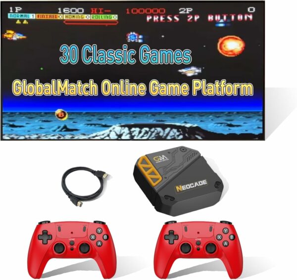 Retro Gaming Console,30 Classic Licensed Games,Android System,GlobalMatch Online Gaming Platform,Dual 2.4G Wireless Controllers,Plug & Play TV Game Stick - For Sale - Price