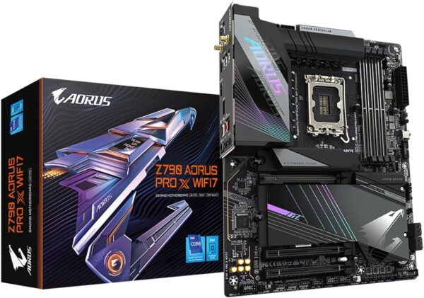 GIGABYTE Z790 AORUS PRO X WIFI7 LGA 1700 Intel Z790 X ATX Motherboard with DDR5, 5* M.2, PCIe 5.0, USB 3.2 Type-C, Wi-Fi 7, 5GbE LAN, Q-Flash Plus, EZ-Latch Plus - For Sale - Price