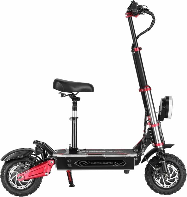 Adults Electric Scooter 6000W Dual Motor Up to 55 mph, 80 Miles Range，Fast Sport Electric Scooter 11" All Terrain Tires 800lbs Max Load with Detachable Seat，Folding - For Sale - Price - Image 5