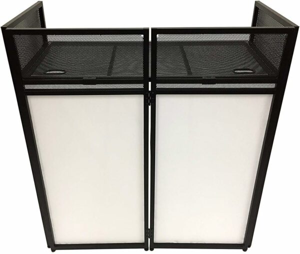 DJ Event Facade White/Black Scrim Metal Frame Booth + 20" x 40" Flat Table Top Includes Both White and Black Panels + Carrying Cases! - For Sale - Price - Image 3