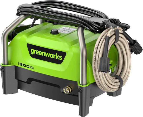 Greenworks 1900 PSI (CSA Certified) 1.2 GPM Electric Pressure Washer (Compact. Lightweight, 20 FT Hose, 35 FT GFCI Power Cord), Price For Sale