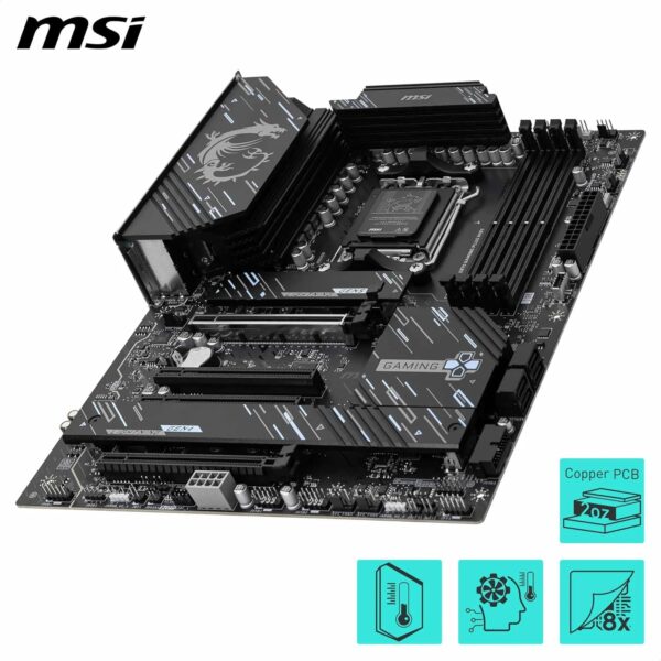 MSI X870 Gaming Plus WiFi Motherboard, ATX - Supports AMD Ryzen 9000/8000 / 7000 Processors, AM5-60A SPS VRM, DDR5 Memory Boost 8200+ MT/s (OC), PCIe 5.0 x16 & 4.0 x16, M.2 Gen5, Wi-Fi 7, 5G LAN - For Sale - Price - Image 4