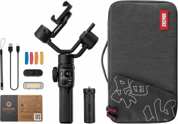 ZHIYUN Smooth 5S AI Pro Gimbal Stabilizer for Smartphone 3-Axis Phone Gimbal with AI Tracker, Magnetic/Built-in Fill Light, Storage Bag, iPhone Stabilizer for Video Recording Filming Vlogging - For Sale - Price - Image 9