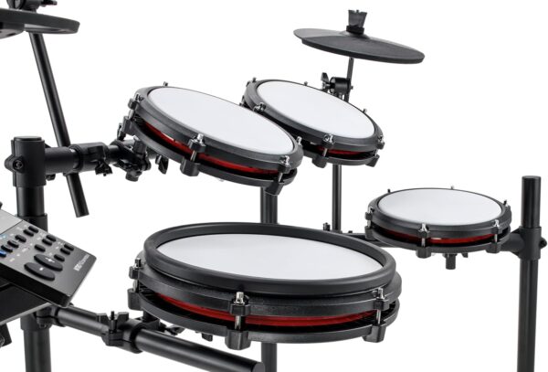 Alesis Nitro Max Kit Electric Drum Set with Quiet Mesh Pads, 10" Dual Zone Snare, Bluetooth, 440+ Authentic Sounds, Drumeo, USB MIDI, Kick Pedal - For Sale - Price - Image 9