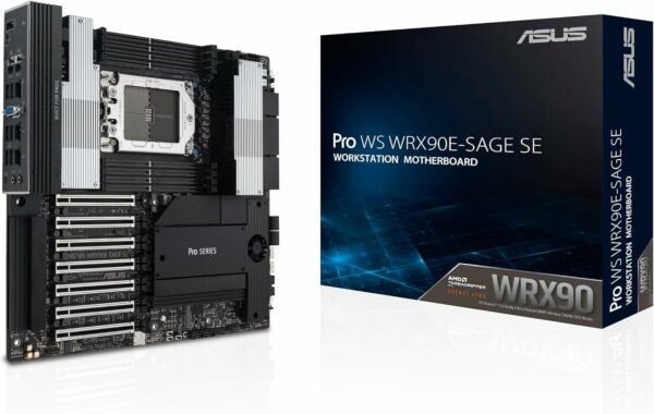 ASUS Pro WS WRX90E-SAGE SE EEB Workstation Motherboard, AMD Ryzen™ Threadripper™ PRO 7000 WX-Series, ECC R-DIMM DDR5, 32 Power-Stage,7xPCIe 5.0x16, PCIe 5.0 M.2, 10Gb & 2.5Gb LAN, Multi-GPU Support - For Sale - Price