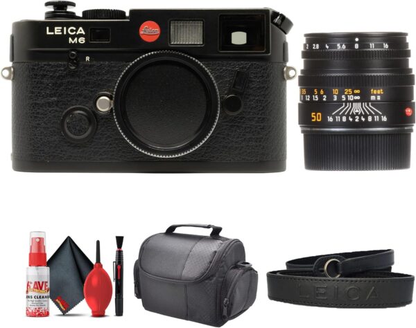 Leica M6 Rangefinder 35mm Fully Mechanical Operation Camera (10557) Summicron-M 50mm f/2 Lens + Bag + Cleaning Kit - For Sale - Price