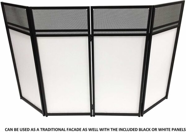 DJ Event Facade White/Black Scrim Metal Frame Booth + 20" x 40" Flat Table Top Includes Both White and Black Panels + Carrying Cases! - For Sale - Price - Image 9