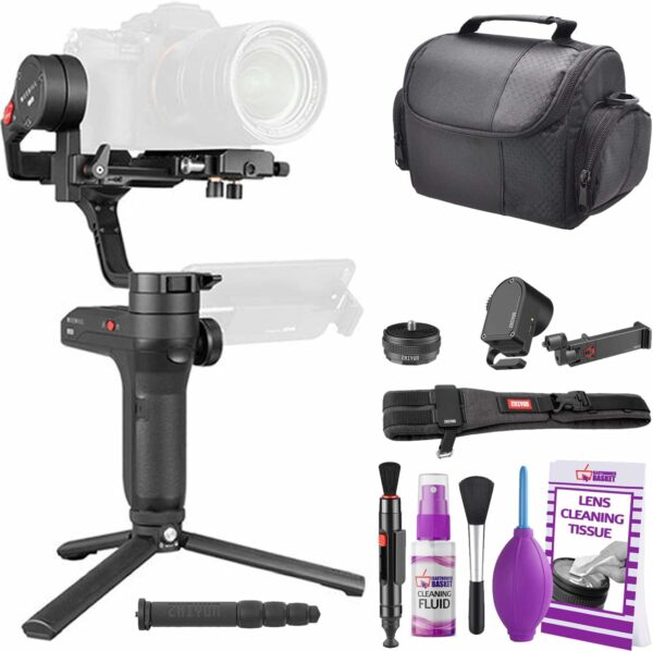 ZHIYUN-Tech WEEBILL LAB Creator Package with Cleaning Kit: Professional Video Gimbal, Black, Supports Mirrorless Cameras & Smartphones, USB Type-C & Micro-USB, Floor Mount - For Sale - Price