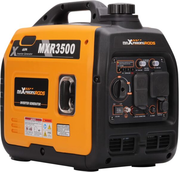 MaXpeedingrods 3500 Watt Portable Inverter Generator Gas Powered, EPA Compliant, Compact and Lightweight for Home Backup Power, Outdoor Camping, RV and Trailer For Sale - Price