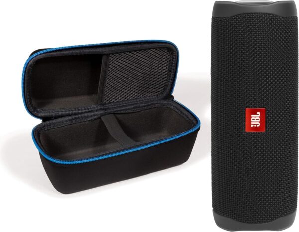 JBL Flip 5 (Black) + Bundle with divvi! Protective Hardshell Case - For Sale - Price