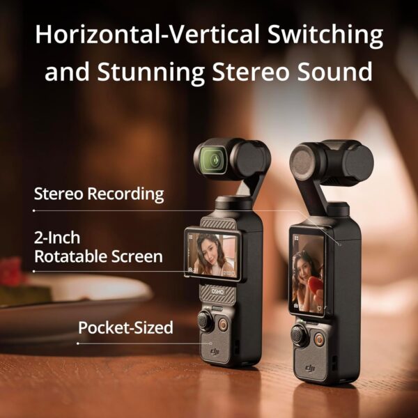 DJI Osmo Pocket 3 Creator Combo, Vlogging Camera with 1'' CMOS, 4K/120fps Video, 3-Axis Stabilization, Face/Object Tracking, Fast Focusing, Mic Included for Clear Sound, Digital Camera for Photography - For Sale - Price - Image 4