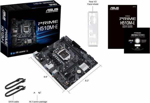 ASUS Prime H510M-E LGA1200 (Intel® 11th/10th Gen) Micro-ATX Motherboard (PCIe 4.0,M.2 Slot, 1Gb LAN, DP,HDMI, D-Sub, USB 3.2 Gen 1, COM Header, TPM Header, 4K@60Hz) - For Sale - Price - Image 2