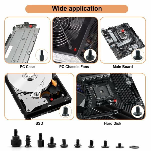 420PCS Computer Screw Kit, Motherboard Standoffs Assorted Screws for PC Case, HDD, SSD, Laptop, Fan, CD-ROM - for DIY PC Build Repair - For Sale - Price - Image 4