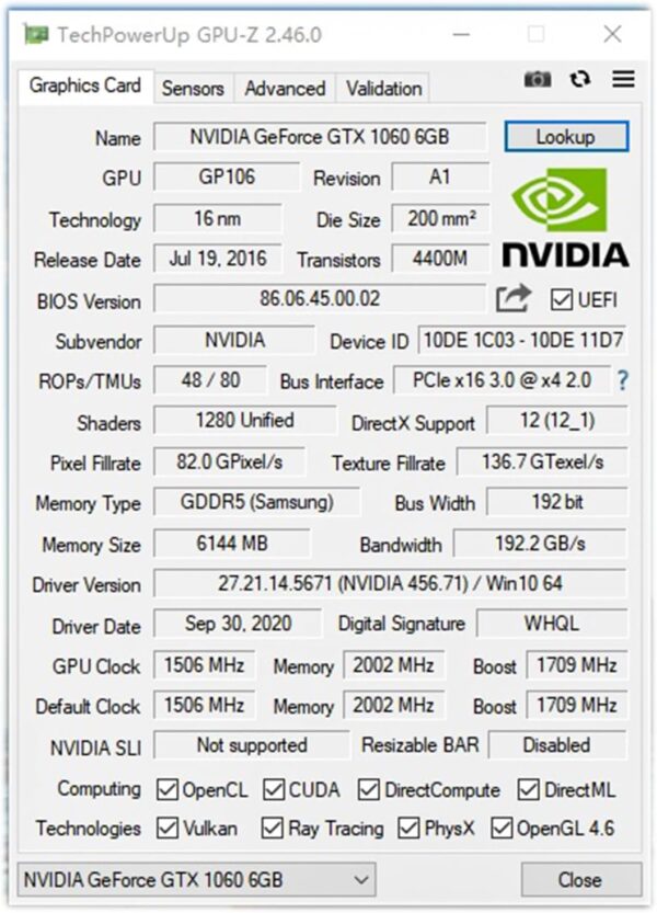 Geforce GTX 1060 6GB Low Profile Graphics Card GDDR5 PCIe 3.0 X16 192 Bits SFF GPU HDMI Dual Monitors Video Card - For Sale - Price - Image 9