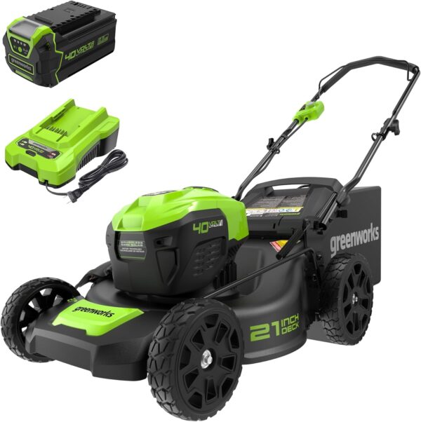 Greenworks LMF413 Inch 40V Cordless Brushless Lawn, 21" Mower (5.0Ah), Green - For Sale - Price