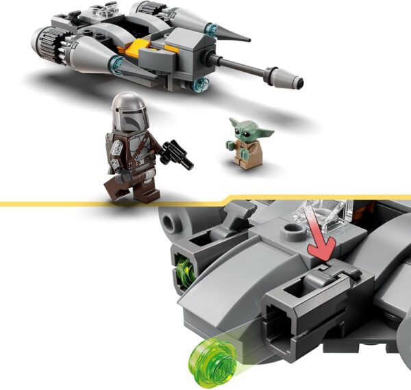 LEGO Star Wars The Mandalorian’s N-1 Starfighter Microfighter, Building Toy Set for Kids Ages 6 and Up with Mando and Grogu 'Baby Yoda' Minifigures, Fun Gift Idea for Action Play, 75363 - For Sale - Price - Image 4