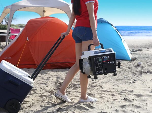 Pulsar 1,200W Carrying Handle, PG1202SA Gas-Powered Portable Generator, 1200W, Black/White For Sale - Price - Image 7